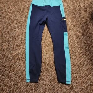 NWOT Athletic Works Blue With Green Leggings